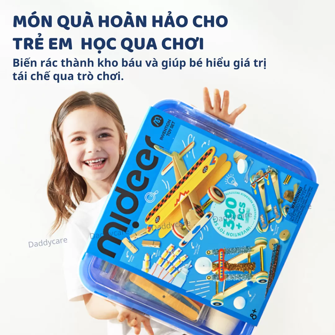 Đồ chơi lắp ráp mô hình STEAM Mideer Invention Toy Set 200 chi tiết 8+