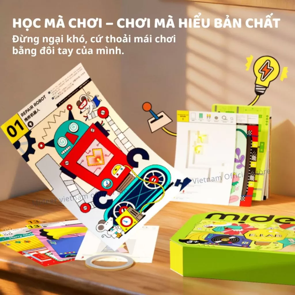 Đồ chơi STEM lắp ráp mạch điện cho bé Mideer Circuit Crafter 8+