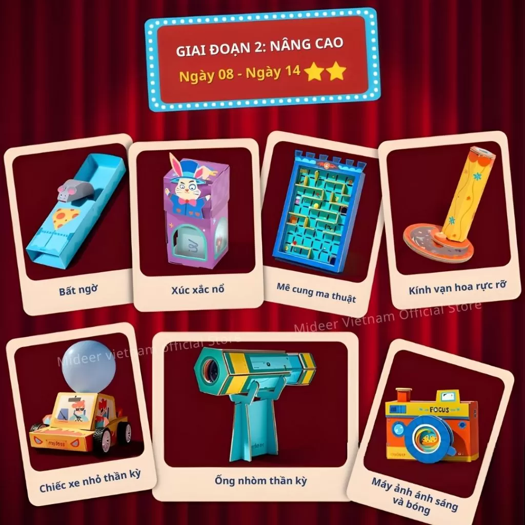 Đồ Chơi STEM lắp ráp Mideer Creative 21-Day Craft Adventure 6+