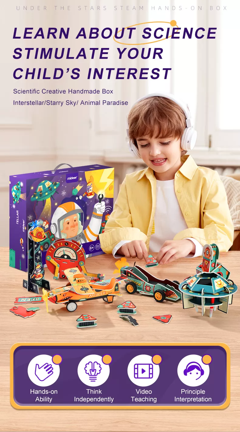 Đồ Chơi Khoa Học Lắp Ghép Mô Hình Mideer Stembox 6+