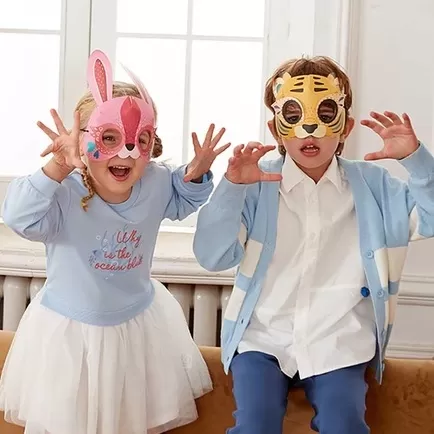 Đồ Chơi Mặt Nạ Giấy Hình Động Vật Mideer 3D Animal Paper Masks 5+