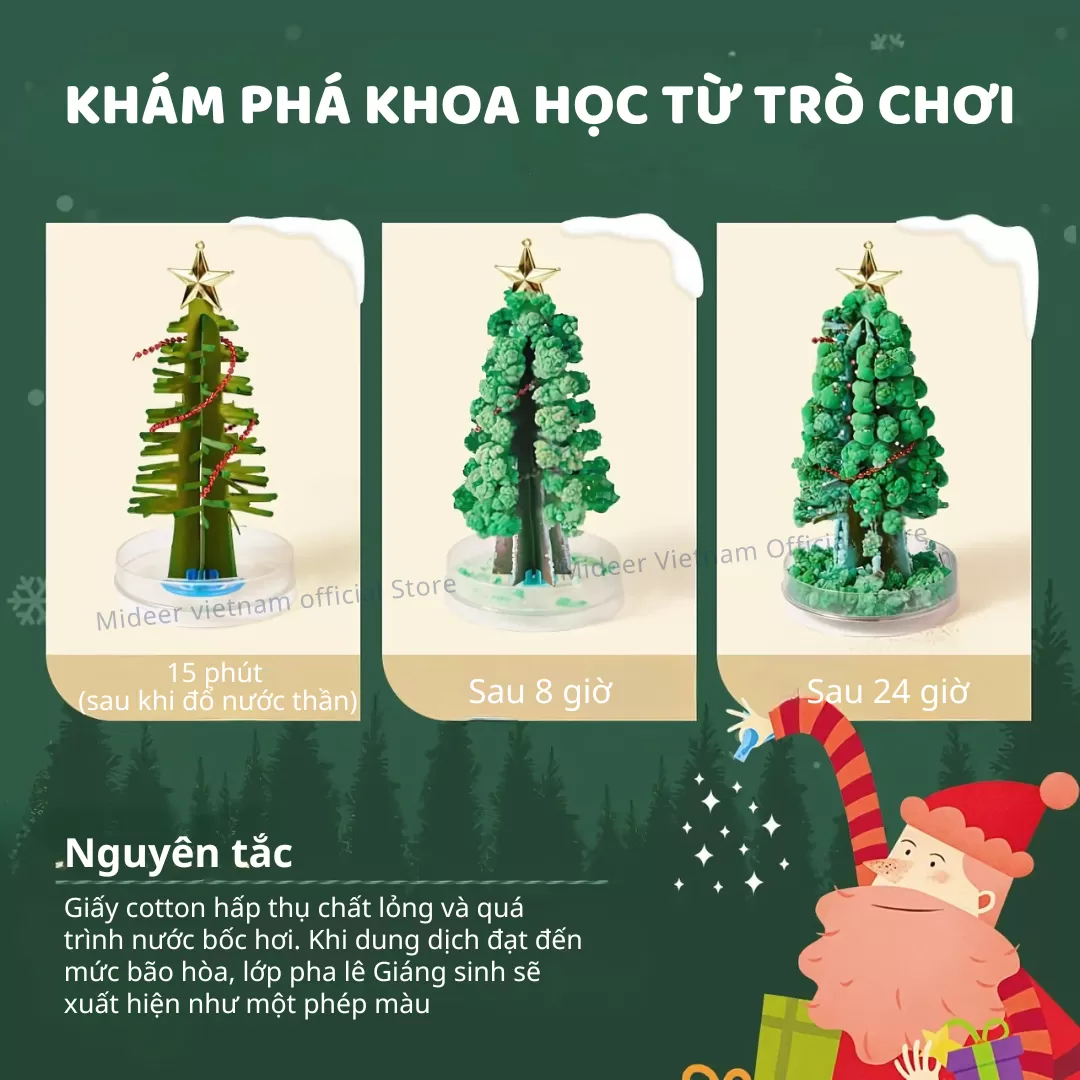 Cây Thông Noel Tự Nở Thần Kì Mideer Magic Christmas Tree 10+