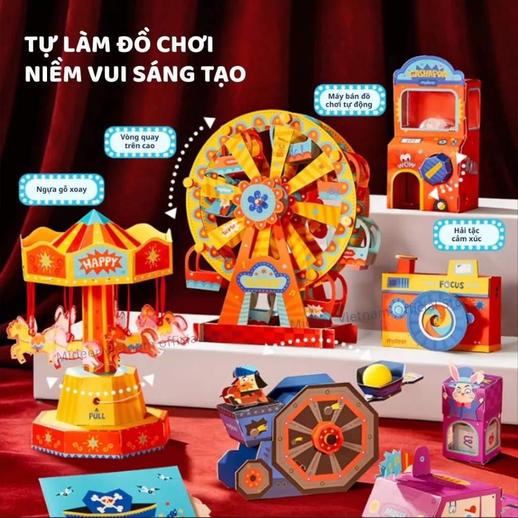 Đồ Chơi STEM lắp ráp Mideer Creative 21-Day Craft Adventure 6+
