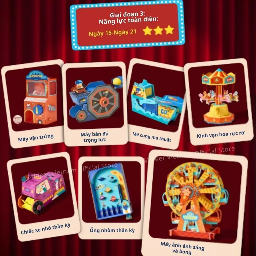 Đồ Chơi STEM lắp ráp Mideer Creative 21-Day Craft Adventure 6+