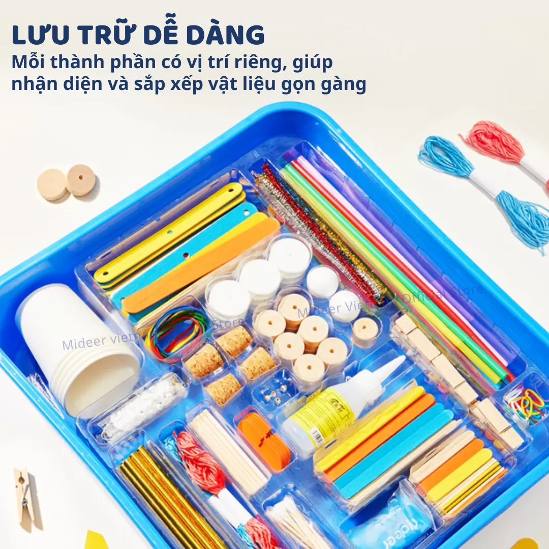 Đồ chơi lắp ráp mô hình STEAM Mideer Invention Toy Set 390 chi tiết 8+