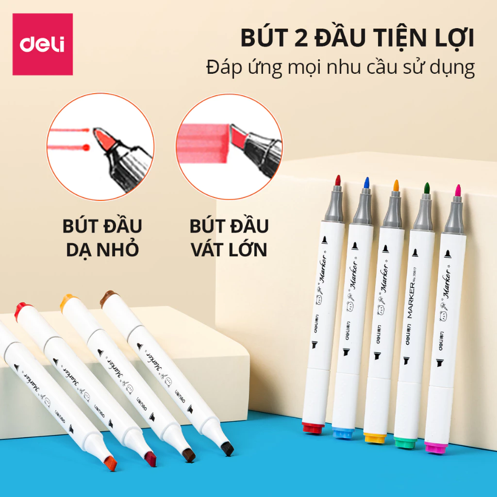 BÚT MÀU DẠ MARKER 2 ĐẦU
