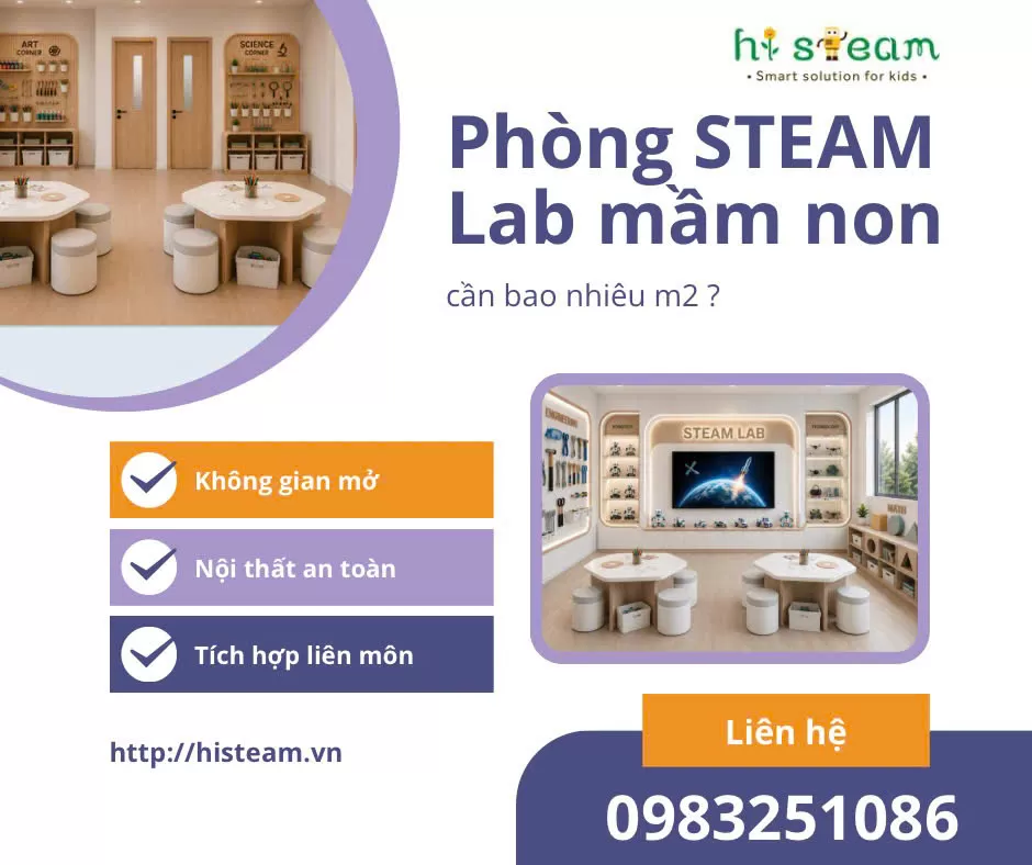 Diện tích nhỏ có làm được phòng STEAM Lab mầm non không?